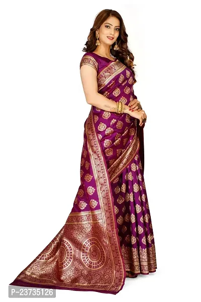 Zari Woven banarsi silk saree bridal wear sarees-thumb2