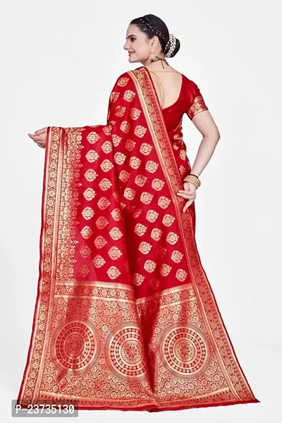 Zari Woven banarsi silk saree bridal wear sarees-thumb4