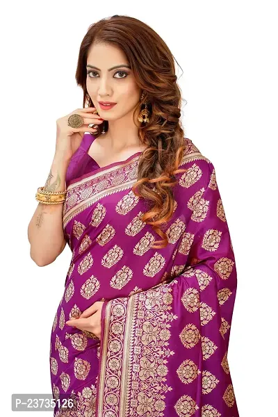 Zari Woven banarsi silk saree bridal wear sarees-thumb5