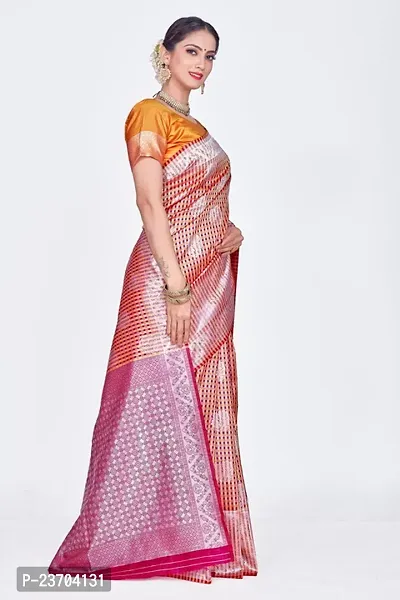 Heavy jari butta lining saree with contrast pallu and border-thumb5