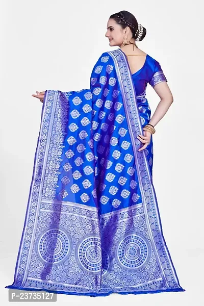 Zari Woven banarsi silk saree bridal wear sarees-thumb3