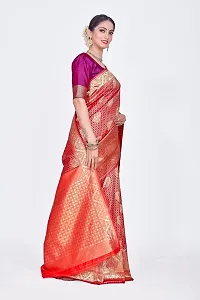 Jari butta lining saree with contrast pallu and border-thumb3