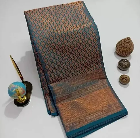 Alluring Art Silk Saree with Blouse piece 