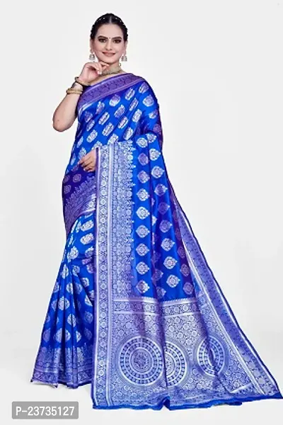 Zari Woven banarsi silk saree bridal wear sarees-thumb0