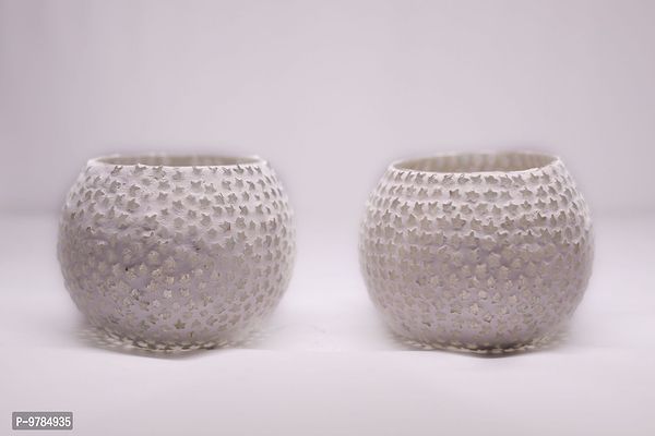Mosaic Glass Tealight Candle Holders- Set Of 2&nbsp;