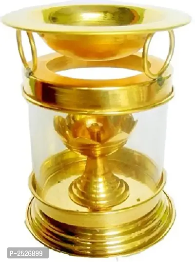 Brass Gold Diffuser Aroma Akhand Diya Big Oil Puja Lamp