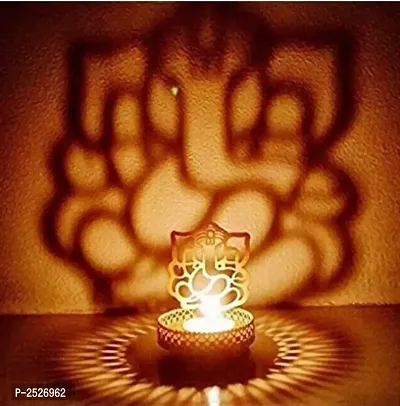 Shadow Ganeshji Tealight Candle Holder-thumb0