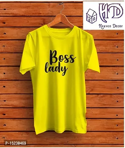 Heaven Decor Regular Mens T-shirt Yellow Bosslady Printed