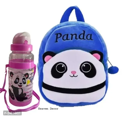 Heaven Decor Blue Panda Upto 5 Year Old Kids with Free Water Bottle-thumb0