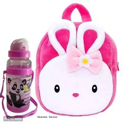 Heaven Decor Pink Kongi Rabbit Upto 5 Year Old Kids with Free Water Bottle-thumb0