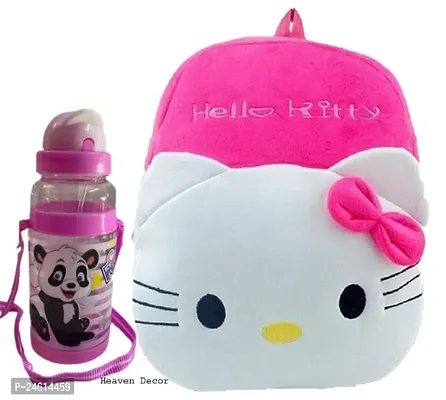 Heaven Decor Pink Hello Kitty Upto 5 Year Old Kids with Free Water Bottle-thumb0