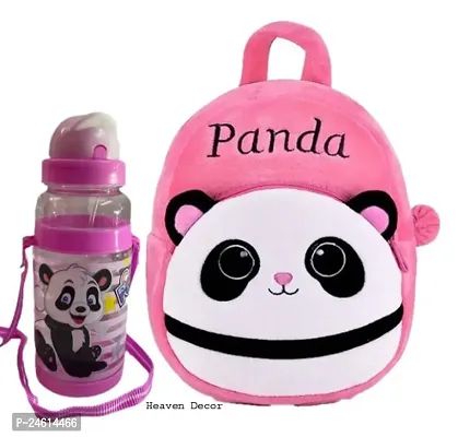 Heaven Decor Pink Panda Upto 5 Year Old Kids with Free Water Bottle-thumb0
