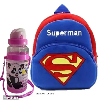 Heaven Decor Superman Upto 5 Year Old Kids with Free Water Bottle-thumb0
