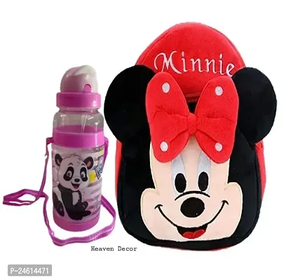 Heaven Decor Red Minnie Upto 5 Year Old Kids with Free Water Bottle-thumb0