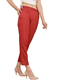 Sudhi Women's Premium Cotton Trouser|Pant for Kurti|Formal Pant for Office Wear  Daily Use for Top (XL) Blue-thumb2