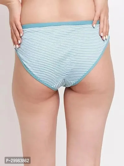 Stylish Cotton Blend Striped Brief for Women, Pack of 6-thumb2