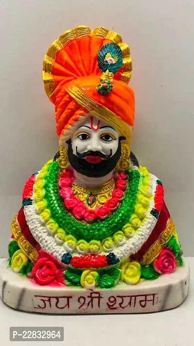 Lord Khatu Shyam Ji Idol Statue God Shyam Dev Spiritual Puja Vastu Figurine-thumb0