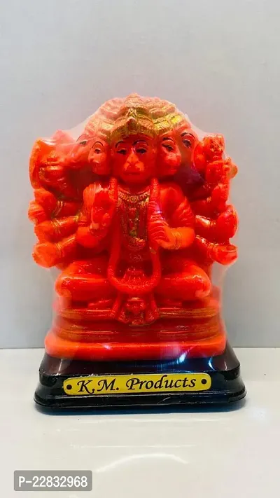 Resin Orange Panchmukhi Hanuman-thumb0