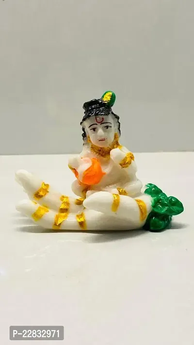 Cute Little Laddu Gopal Ji On Hand Resin Statue Little Krishna On Hand