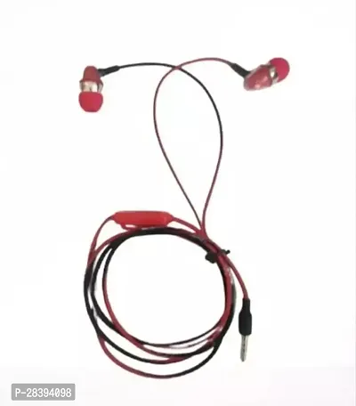 Stylish Red Headphones Wired - 3.5 MM Single Pin Headphones