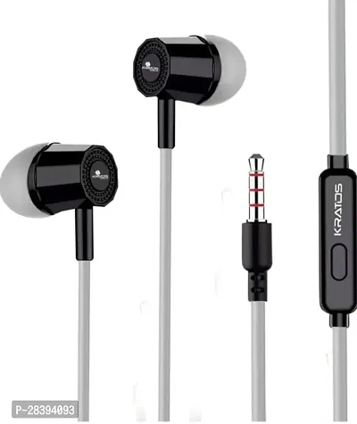 Stylish Grey Headphones Wired - 3.5 MM Single Pin Headphones