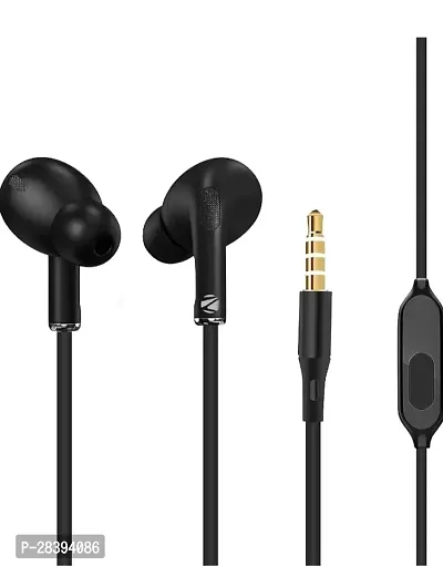 Stylish Black Headphones Wired - 3.5 MM Single Pin Headphones-thumb0