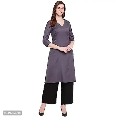 Ammi Jaan Solid A-line Double Pocket Stylish Rayon Kurta