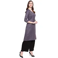 Ammi Jaan Solid A-line Double Pocket Stylish Rayon Kurta-thumb2