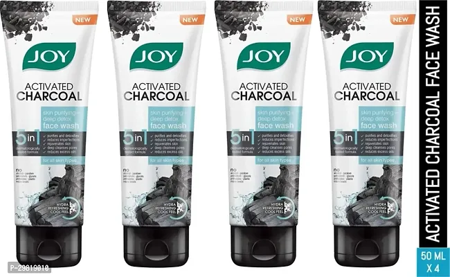 Joy Activated Charcoal Skin Face Wash Pack Of 4