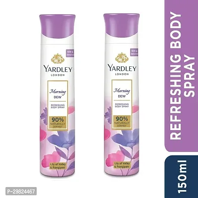 Yardley London Morning Dew Refreshing Body Spray 150ml 2Pcs