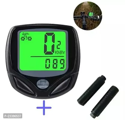 14 Function Waterproof Bicycle Computer - Odometer Speedometer Cyclocomputer with Free 2-Piece Black Hub Step-thumb0