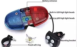 Enhance Kids' Bike Safety with LED Bicycle Light, Electronic Horn, and More with free 2 black color Foot Rest-thumb2