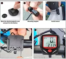 Bicycle Computer Odometer Speedometer | Waterproof LCD Display, Lightweight, Multi-Function | Auto Sleep  Wake | Free 2 Valve Lights-thumb2