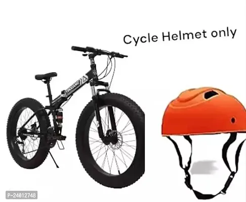 Orange Helmet For Cycle