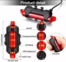 BLACKBELL Cycle Headlight with Horn and Red Taillight USB Rechargeable (Combo) (Pack of 1 Front Light and 1 Taillight)-thumb2