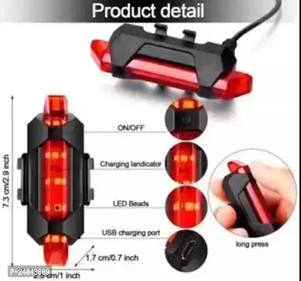 REBOUND Cycle Front Light with Horn with Tail Light and LED Tyre Valve Lights (Pack of 1 Front Light, 1 Back Light  2 Valve Lights)-thumb4