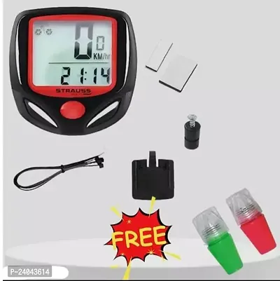 Bicycle Computer Odometer Speedometer | Waterproof LCD Display, Lightweight, Multi-Function | Auto Sleep  Wake | Free 2 Valve Lights