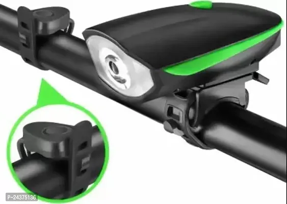 2 In 1 Rechargeable Bike Horn And Super Bright Light With 3 Modes Light And Bell LED Front Light  (Multicolours)-thumb0