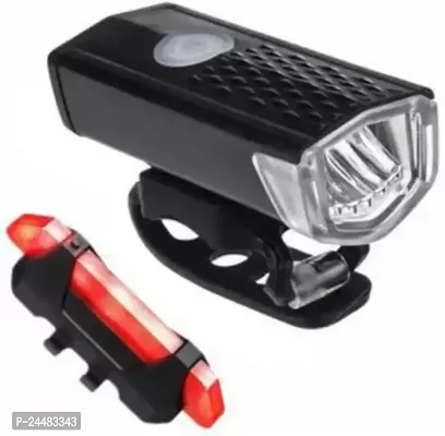 Bike Light Rechargeable Bicycle Front and rear light LED Front Rear Light Combo  (Black)