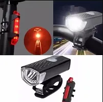 Bike Light Rechargeable Bicycle Front and rear light LED Front Rear Light Combo  (Black)-thumb3