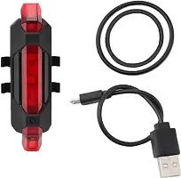 BICYCLE COMPONENTS LED Bicycle Front and Rear Cycle Light ,Waterproof USB Rechargeable Cycle Light LED Front Rear Light Combo  (Black)-thumb2