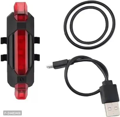 BICYCLE COMPONENTS LED Bicycle Front and Rear Cycle Light ,Waterproof USB Rechargeable Cycle Light LED Front Rear Light Combo  (Black)-thumb3