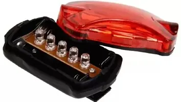 Cycle Tail Light 5 LED Flashing Light 6 Modes (Black, Red) LED Rear Break Light  (Red)-thumb2