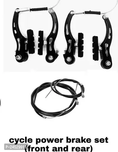 MTB ranger power brake panja + wire set Combo Brake Shoe  (Black)-thumb0