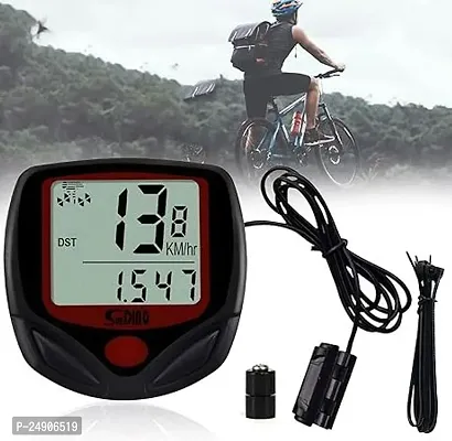 Cycle Speedometer | Waterproof Bicycle Odometer | 14 in 1 Function Speedometer | Speed Meter | Cycle Meter Speed Sensor | Wired Cyclocomputer for Cycles (Pack of 1)-thumb0