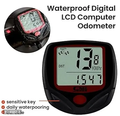 Cycle Speedometer | Waterproof Bicycle Odometer | 14 in 1 Function Speedometer | Speed Meter | Cycle Meter Speed Sensor | Wired Cyclocomputer for Cycles (Pack of 1)-thumb4