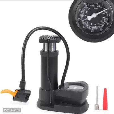 Mini Foot Air Pump | Foot Activated Floor Air Pump with Gauge | Portable Balloon, Bicycle, Float, Football Pump, Handball Pump, Inflatable Furniture Pump  (Black)