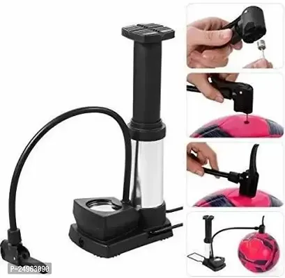 Foot Activated Floor Pump with Gauge Cycle Air Pump Mini Portable Motorcycle, Bicycle, Balloon, Ball, Football Pump Pump  (Black)