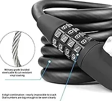 Bike Number Lock/Helmet Lock/Steel Cable Lock/Bicycle Cycle Lock for Honda CBR 250R-thumb2