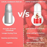 HYFIC Strawberry Bliss  Classy Women's Underarms Roll-On - Indulge in Sweet Sophistication with Alcohol-Free, 5% AHA, and Elegant Fragrance for Lasting Freshness-thumb2